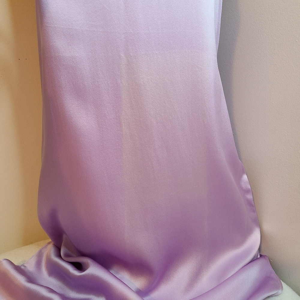 VTG Lillianna 100% Silk Colorblock Long Maxi Slip Dress Nightgown Size Sm - Picture 5 of 8